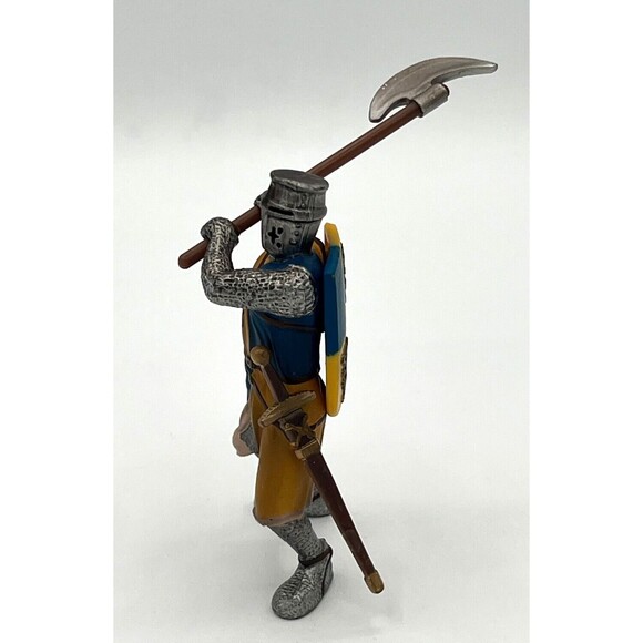 Schleich 2003 Medieval World‎ of Knights Lionfoot Knight w/Face Mask & Weapons - Picture 2 of 10